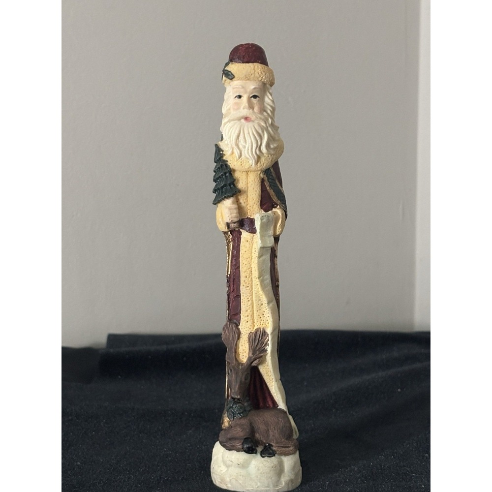 Vtg Windsor Collections Old World Santa Resin Tall Folk Art Style 7.5 Inches